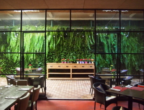 Pared vegetal interior restaurante Tanta